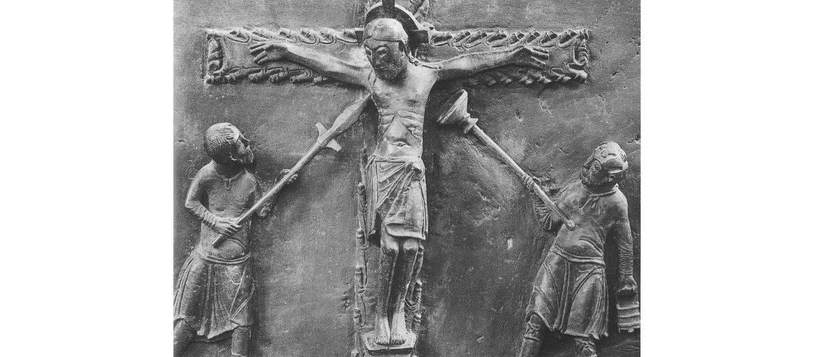 galleria pietro bazzanti fonderia artistica ferdinando marinelli firenze vendita sculture in marmo e bronzo porta bronzo hildeseim dettaglio