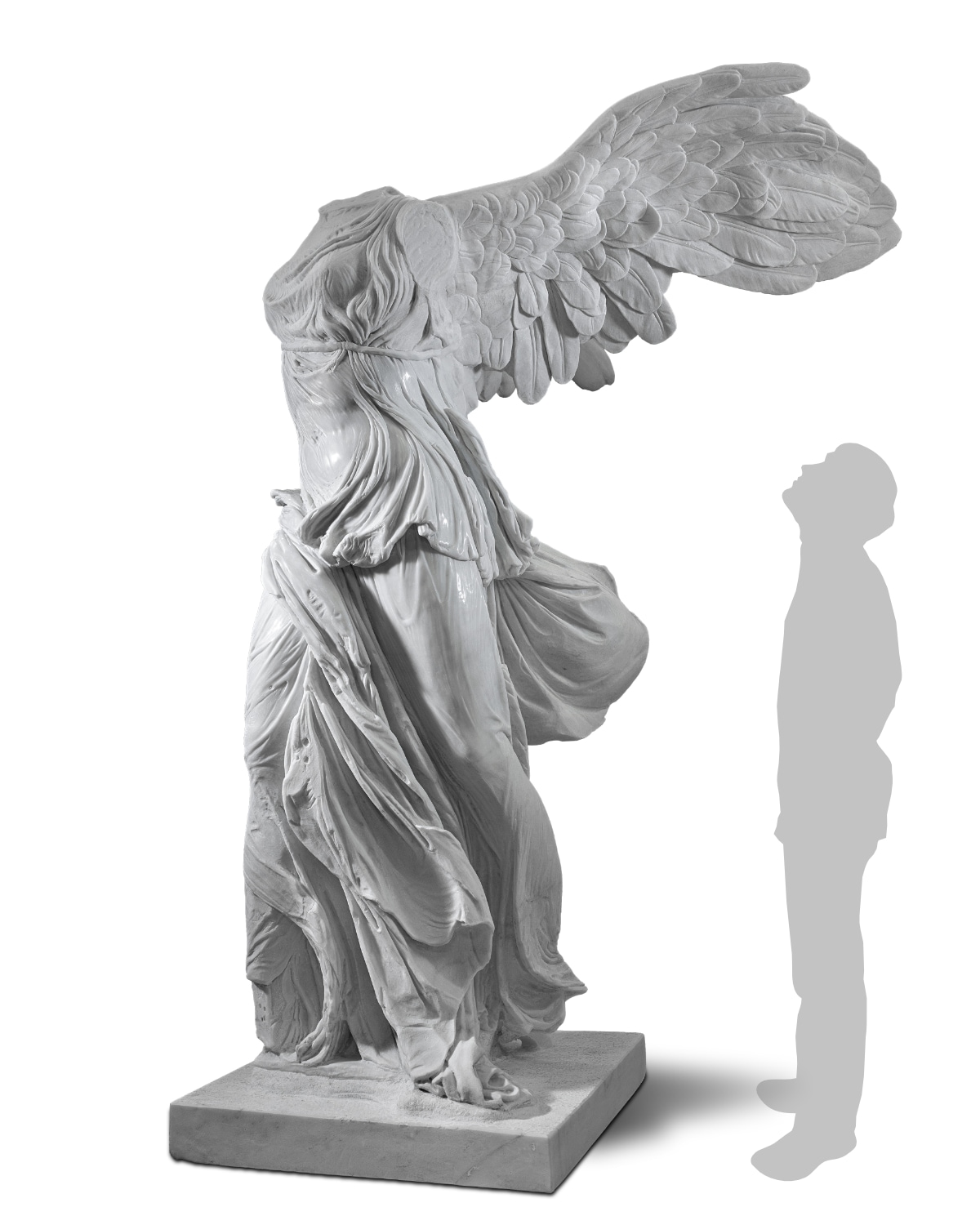 galleria d'arte bazzanti firenze bazzanti art gallery florence fonderia artistica ferdinando marinelli firenze originale postumo della Nike di Samotracia in marmo bianco di carrara scolpito a mano da modello originale