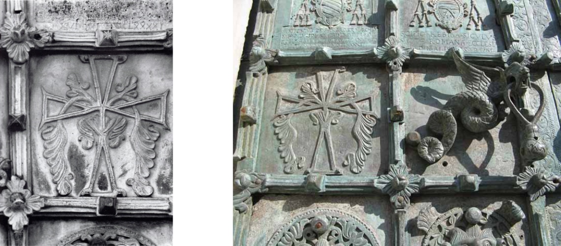 galleria pietro bazzanti fonderia artistica ferdinando marinelli firenze vendita sculture in marmo e bronzo porta bronzo troia dettagli