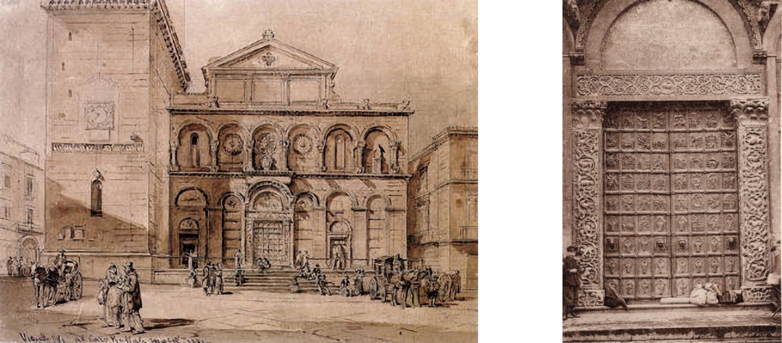 galleria pietro bazzanti fonderia artistica ferdinando marinelli firenze vendita sculture in marmo e bronzo porta bronzo benevento dettagli