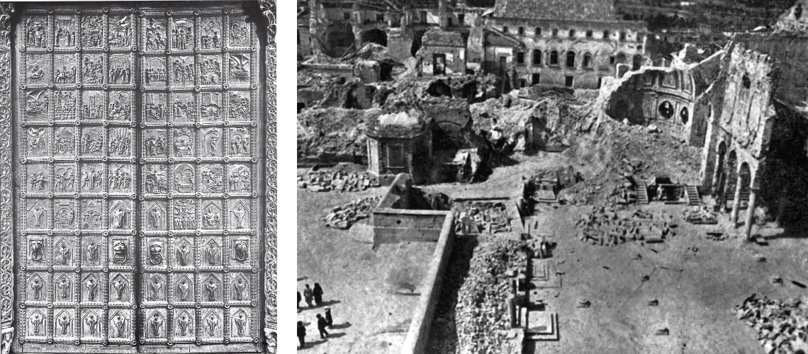 galleria pietro bazzanti fonderia artistica ferdinando marinelli firenze vendita sculture in marmo e bronzo porta bronzo benevento dettagli