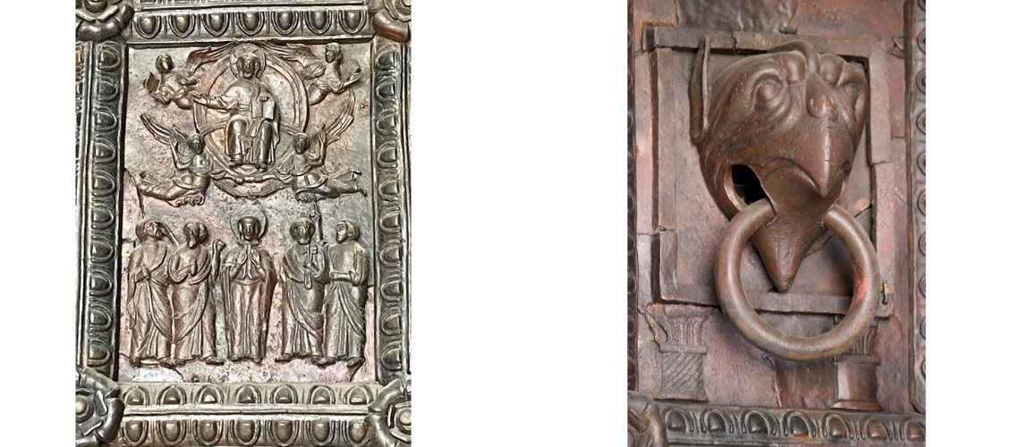 galleria pietro bazzanti fonderia artistica ferdinando marinelli firenze vendita sculture in marmo e bronzo porta bronzo benevento dettagli formelle