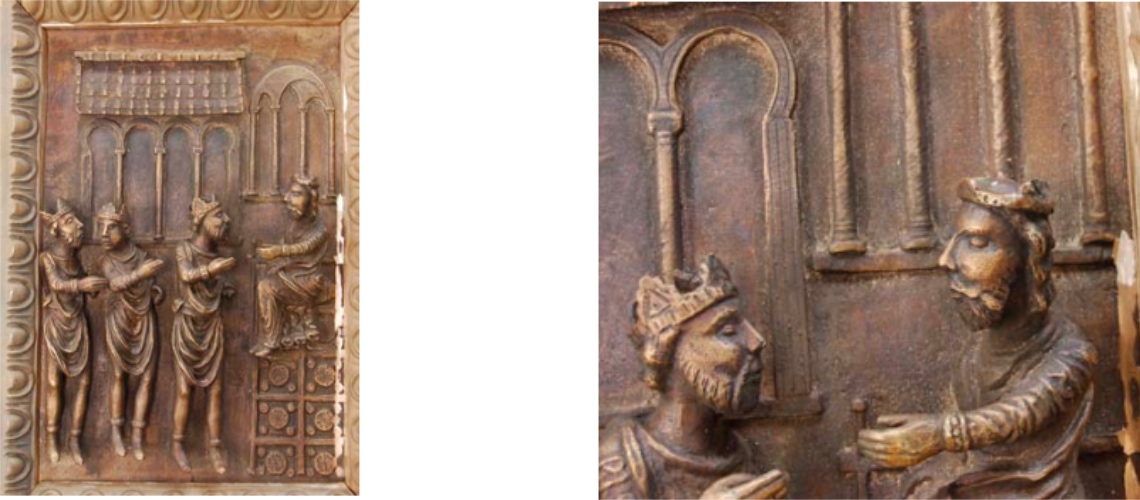 galleria pietro bazzanti fonderia artistica ferdinando marinelli firenze vendita sculture in marmo e bronzo porta bronzo benevento dettagli