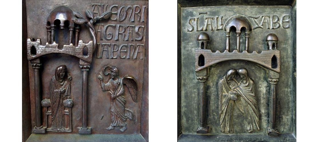 galleria pietro bazzanti fonderia artistica ferdinando marinelli firenze vendita sculture in marmo e bronzo porta bronzo san ranieri dettaglio