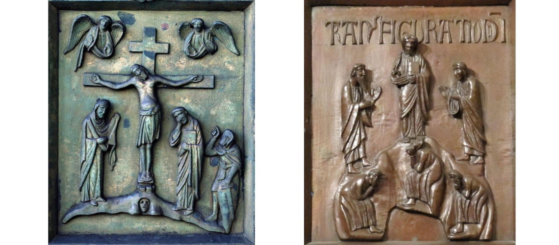 galleria pietro bazzanti fonderia artistica ferdinando marinelli firenze vendita sculture in marmo e bronzo porta bronzo san ranieri dettaglio
