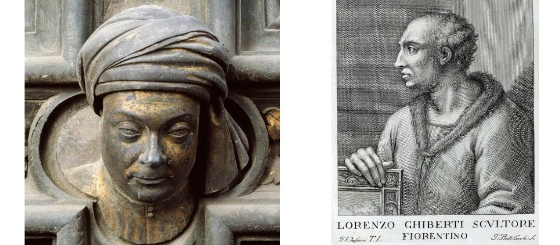 galleria pietro bazzanti fonderia artistica ferdinando marinelli firenze vendita sculture in marmo e bronzo porta del paradiso ghiberti bronzo immagine ghiberti